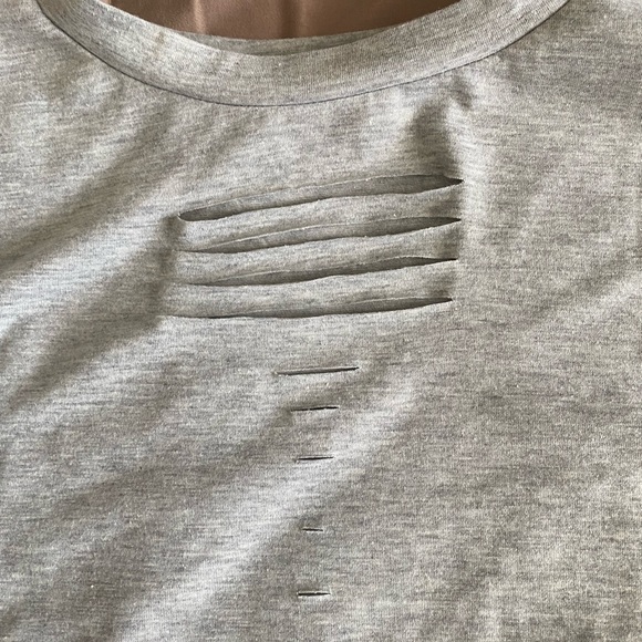 Gray Baggy Crop - Picture 2 of 3